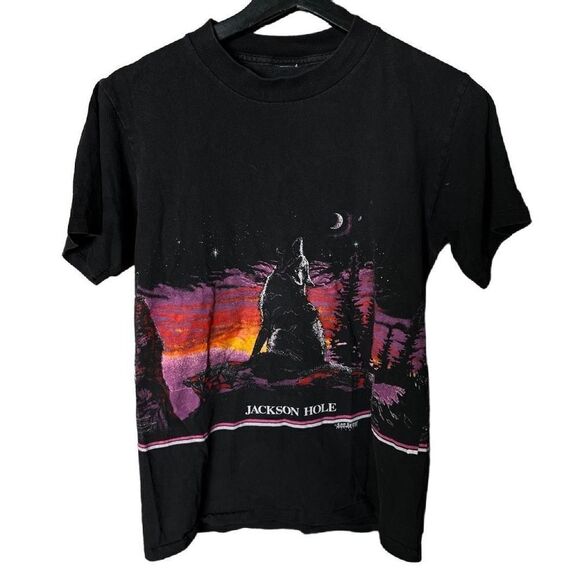 VTG 1989 Wolf T Shirt Small - Picture 1 of 4